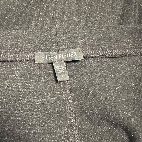 EILEEN FISHER Women’s Charcoal Gray Melanged Viscose Stretch Ponte Pants Size La - Picture 3 of 6